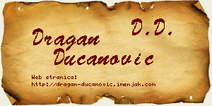 Dragan Ducanović vizit kartica